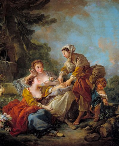 De waarzegster. door François Boucher