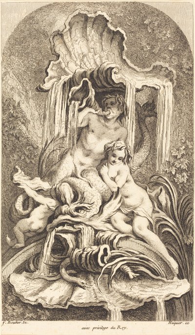 Triton en nimf door François Boucher