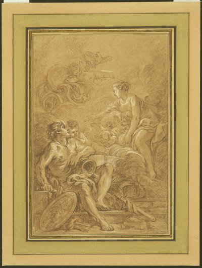 Venus beveelt Vulcanus om wapens te maken voor Aeneas door François Boucher