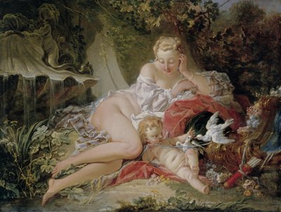 Venus en Cupido door François Boucher
