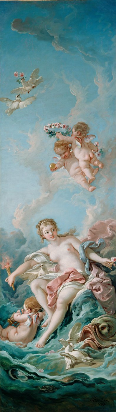 Venus op de golven door Francois Boucher