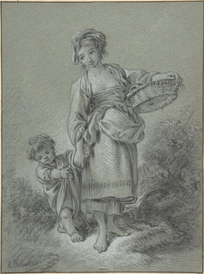 Vrouw en jongen door François Boucher