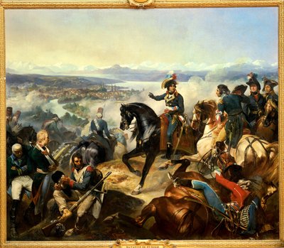 Slag bij Zürich gewonnen door generaal Massena op 23 september ... door Francois Bouchot