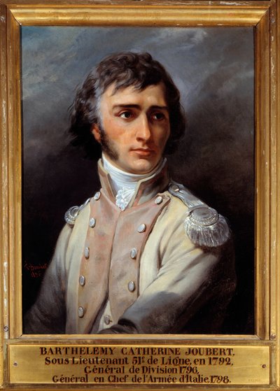 Portret van Barthelemy Joubert in uniform van tweede luitenant door Francois Bouchot