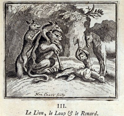 De Leeuw, de Wolf en de Vos door Francois Chauveau