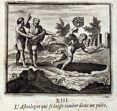 De Astroloog die in een Put valt door Francois Chauveau