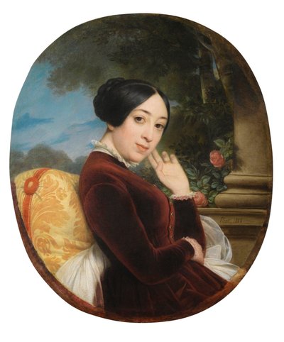 Portret van de zangeres en componiste Pauline Viardot 1821-1910, 1844 door Francois Edouard Picot