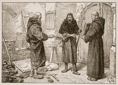 Ontvangst van Lanfranc door Herlwin, illustratie uit 