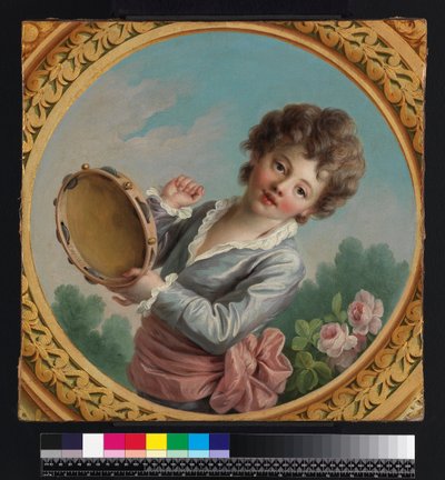 Kind met een Tamboerijn, 1772 door Francois Hubert Drouais