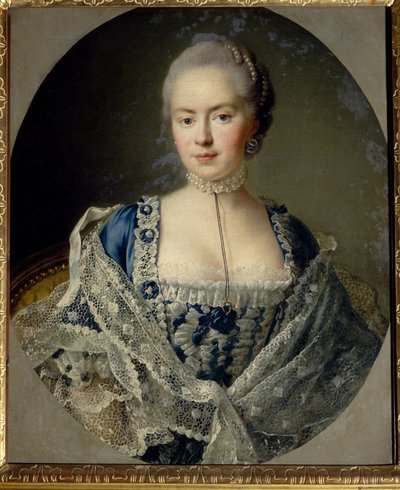 Portret van prinses Daria Petrovna Saltykova door Francois Hubert Drouais