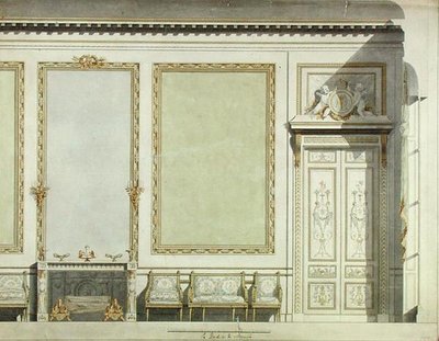 Ontwerp voor het huis van de hertogin van Mazarin, ca. 1777 door Francois Joseph Belanger