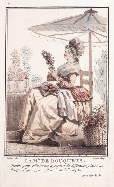 La M. de des Bouquets door Francois Louis Joseph Watteau