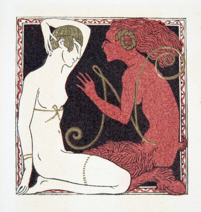 Letter N, uit Personages de Comedie, uitgegeven 1922 door Francois Louis Schmied
