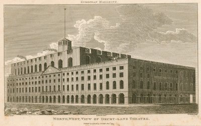 Noordwestelijke aanzicht van Drury Lane Theatre, Londen door Francois Louis Thomas Francia