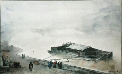 De Seine, 1843 door Francois Marius Granet
