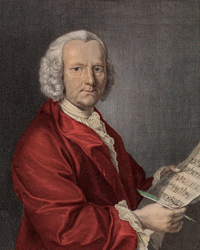 Portret van Willem door Fesch (1687-1761) gravure van Francois La Cave door Francois Morellon la Cave