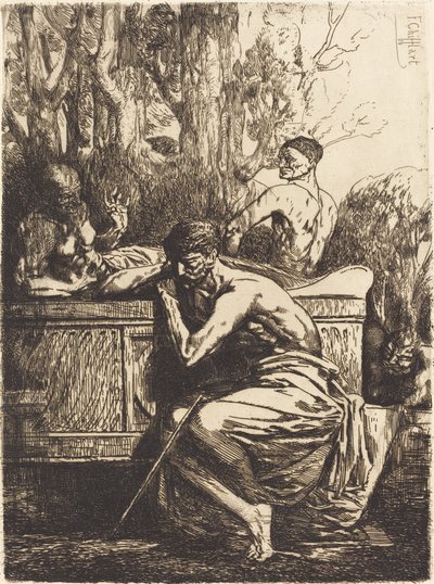 Meditatie door Francois Nicolas Chifflart