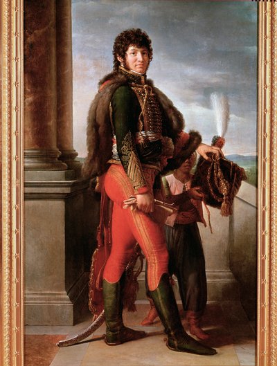 Portret van Joachim Murat in huzarenuniform (detail) door Baron François Pascal Simon Gérard