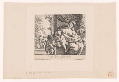 Maria met kind, Johannes de Doper en lam door Francois Perrier