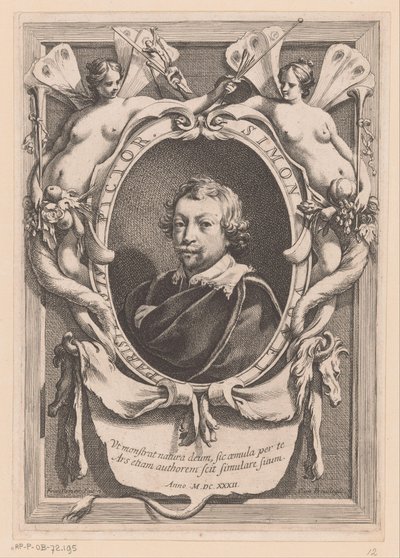 Portret van Simon Vouet door Francois Perrier