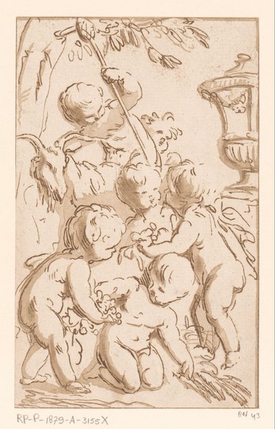 Bacchanaal van Amors door Francois Philippe Charpentier
