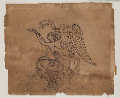 Allegorische figuur met luit, ca. 1825 door Francois Rude