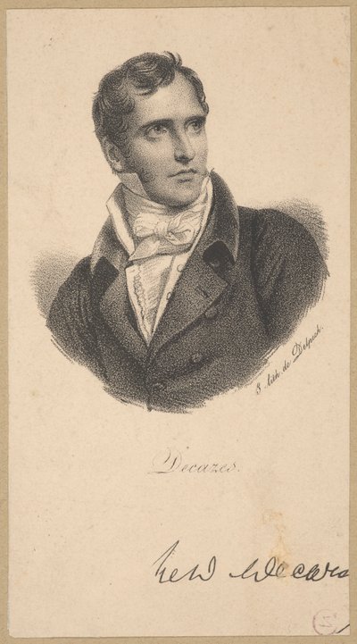 Élie, hertog van Decazes (1780 Saint-Martin-de-Laye - 1860 Decazeville) - Frans politicus, premier in 1818-1820 door Francois Seraphin Delpech