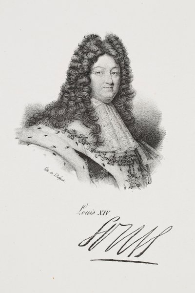 Portret van koning Lodewijk XIV door Francois Seraphin Delpech