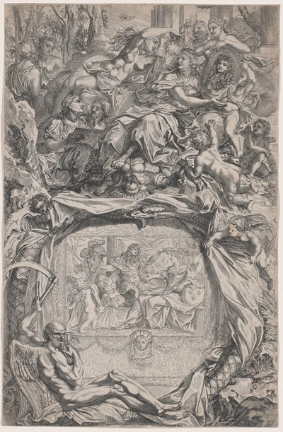 Frankrijk Gekroond met Overwinning door Lodewijk XIV door Francois Verdier