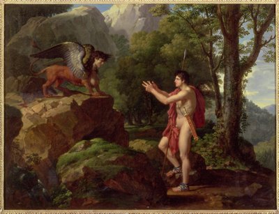 Oedipus en de Sfinx, ca. 1806-08 door Francois Xavier Fabre