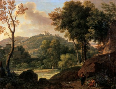 Het platteland rond Florence, Italië, laat 18e begin 19e eeuw door Francois Xavier Fabre