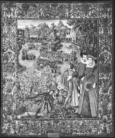 Waterfestival van Hendrik III (1551-89) en Louise de Lorraine (1553-1601) door Francois after Quesnel