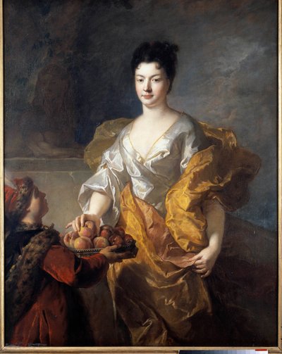 Portret van de hertogin van La Force. Schilderij door Francois De Troy door Francois de Troy