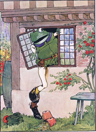 Kikker door het raam geklommen, illustratie uit 