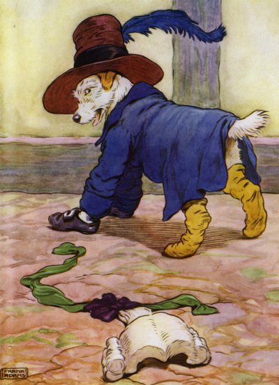 Illustratie voor Old Mother Hubbard door Frank Adams