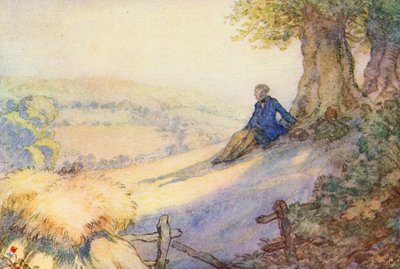 Illustratie voor The Scholar-Gipsy door Matthew Arnold door Frank Adams