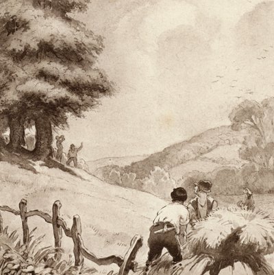 Illustratie voor The Scholar-Gipsy door Matthew Arnold door Frank Adams
