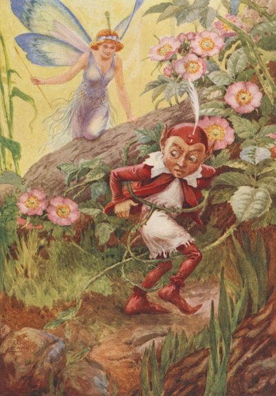 Nymphidia en Puck, uit Nymphidia door Michael Drayton door Frank Adams