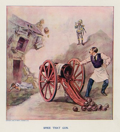 Spike dat pistool! (kleurenlitho) door Frank Beard