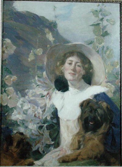 De vrouw van de kunstenaar, Katherine Graham door Frank Bramley