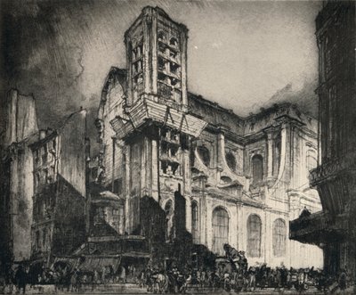 Kerk van St Nicholas-du-Chardonnet door Frank Brangwyn