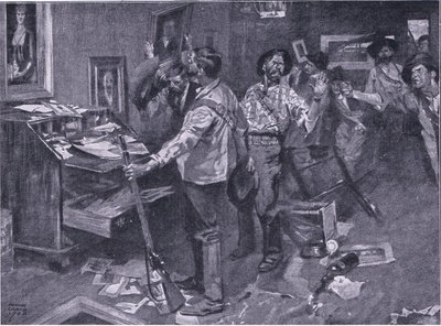 Gerespecteerd zelfs door vijanden: een incident van een Boerenaanval in Natal, illustratie uit Na Pretoria: De Guerrillaoorlog, 1902 door Frank Craig