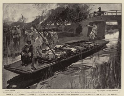 Hun Laatste Reis, een Eerbetoon aan Japanse Soldaten die Gedood Werden tijdens de Bevrijding van Peking door Frank Craig