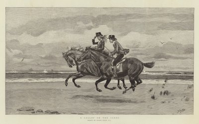 Een galop op het zand door Frank Dadd