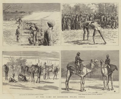 In het oefenkamp, Delhi, India door Frank Dadd