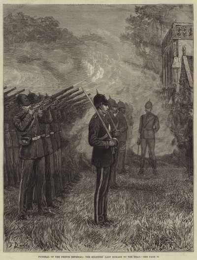 Begrafenis van de Keizerlijke Prins, het Laatste Eerbetoon van de Soldaten aan de Dode door Frank Dadd