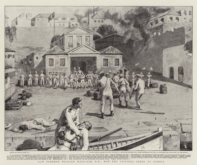 Hoe Chirurg William Maillard, RN, het Victoria Cross won bij Candia door Frank Dadd