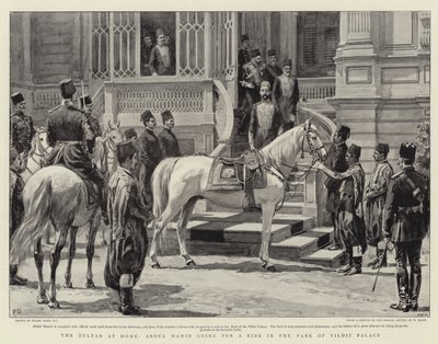 De Sultan Thuis, Abdul Hamid gaat een rit maken in het Park van het Yildiz Paleis door Frank Dadd