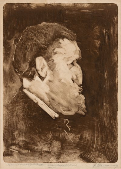 Karikatuur van William Gedney Bunce door Frank Duveneck