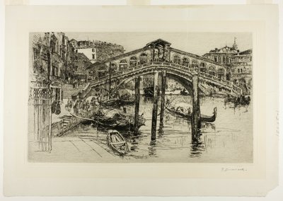 De Rialto, Venetië door Frank Duveneck